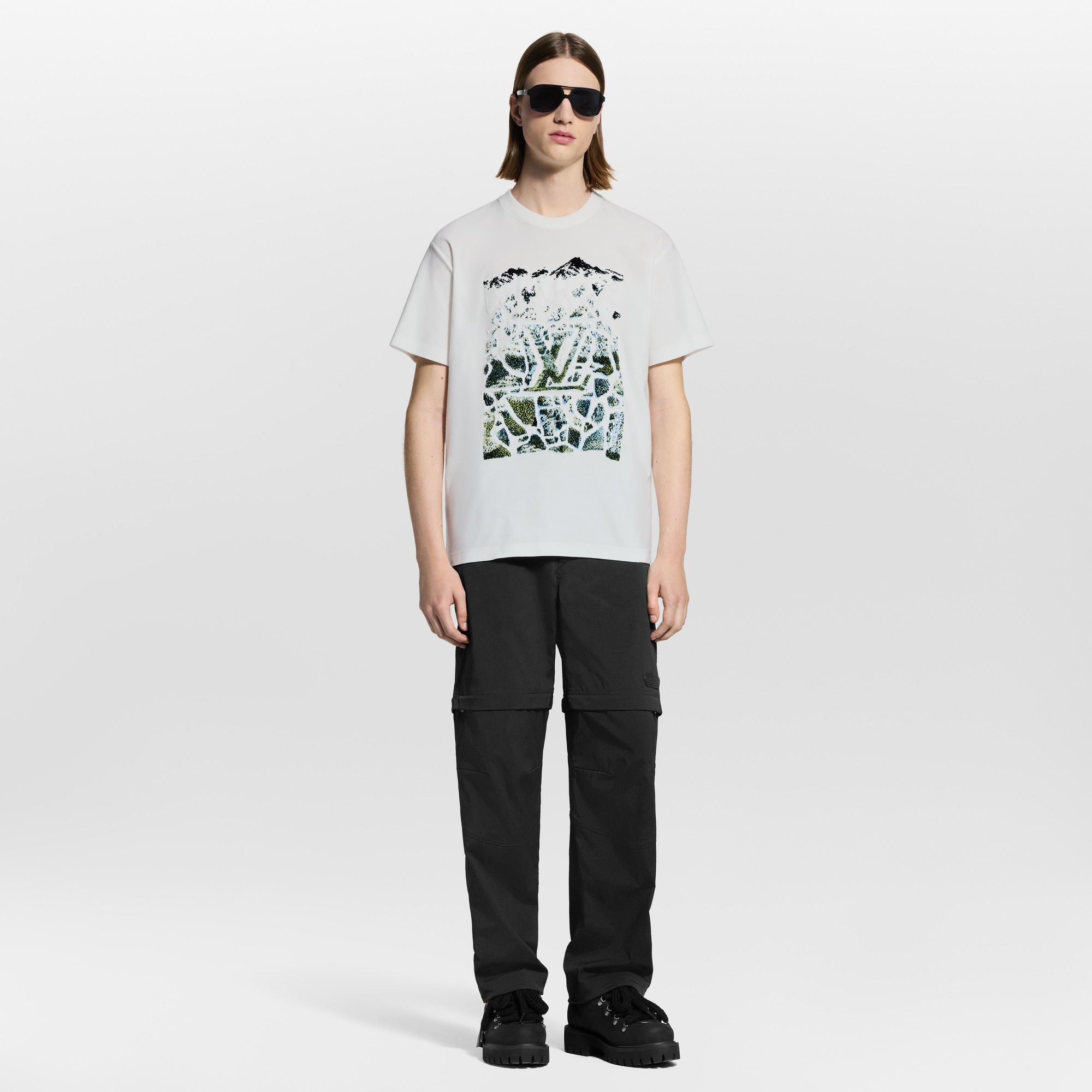Velvet Jacquard Short-Sleeved T-Shirt - New - For Men | LOUIS